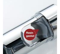 Jonikuper Adjustable No-Drill Shower Head Holder with Hook for 16-27mm Shower Rods, Silver/Grey/Black(Silver)