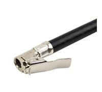 Jonikuper Air Tyre Inflator Hose with Pressure Gauge, Flexible 375mm/14.76" Rubber & Alloy Connector for Car and Auto Tire Pumps, Quick Deflation Function