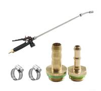 Jonikuper All Metal Replacement Sprayer Wand Stainless Steel Pump Sprayer Wand 29 Inch Extension With Adjustable Nozzle Lockable Handle Brass Barbs For Garden Pressure Washer(2pcs 1/4in)