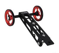 Jonikuper Aluminium Alloy For Easy Wheel Holder for Birdy 1/2/3 Series Folding For Bike Rear Rack, Smooth Silent Rolling Bracket Compatible with RHINE and For Ezwheel, Lightweight Sturdy Cycling(red)