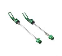 Jonikuper Aluminum Alloy For CNC Mountain For Bike Quick Release Axle with High Strength Steel Shaft for Front 100mm and Rear 135mm Hub, 6 Colors(green)