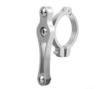 Jonikuper Aluminum Water Bottle Holder for Bikes and Motorcycles, Adjustable 19-33mm Clamp for Scooter Handlebar Mount, Anodized Alloy Cage Adapter, Black(Single screw)(Silver)