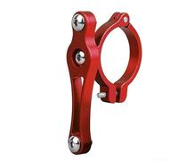 Jonikuper Aluminum Water Bottle Holder for Bikes and Motorcycles, Adjustable 19-33mm Clamp for Scooter Handlebar Mount, Anodized Alloy Cage Adapter, Black(Single screw)(Red)