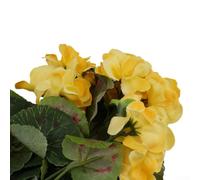 Jonikuper Artificial Geranium Flowers in Red - Silk and Plastic Floral Decor for Home, Wedding & Garden Use, 36 cm Tall with 5 Branches, Faux Pink Begonia(Yellow)