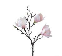 Jonikuper Artificial Magnolia Bouquets for Home & Garden Decor, Low-Maintenance Faux Flowers in Fabric, Sturdy Fade-Resistant Design for Living Room or Office(Pink)