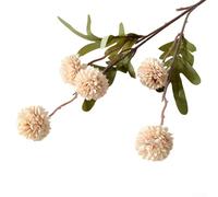 Jonikuper Artificial Silk Chrysanthemum Floral Decor Ball - 5-Headed White Shallot Flower Arrangement for Home, Wedding & Hotel Decoration, 50 cm Tall(brown)