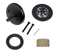 Jonikuper Bathtub Drain Replacement for Standard Bathtubs, Proof Tub Drainer with For Easy Installation, Compatible with Chrome and Matte Black Fixtures, Plastic(black)