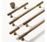 Jonikuper Brass Handle Exposed Antique Brass Furniture Handle Drawer Cabinet Door Handle(96MM)
