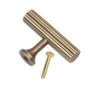 Jonikuper Brass Handle Exposed Antique Brass Furniture Handle Drawer Cabinet Door Handle(Single Hole)