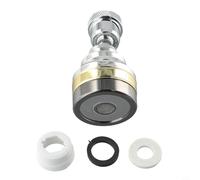 Jonikuper Brass Kitchen Tap Head Aerator Extender with 3 Levels Adjustable Flow Control for Faucet Water Filters, Anti-Splash Design, 360 Rotating, Compatible with Round(5.7CM)