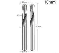 Jonikuper Carbide-Tipped Alloy Drill Bits for Stainless Steel, Abrasive Steel & Cast Iron - 3 mm to 12 mm Diameter, M35 High-Speed Steel, 135° Point Angle, 2-Piece or 5-Piece Set(10mm 2pcs)