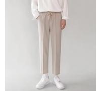 Jonikuper Casual Mens Trousers Featuring a Drape Design, Ideal for Various Occasions (M Khaki)
