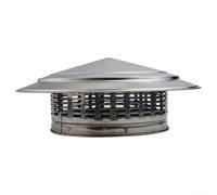 Jonikuper Chimney Cap Cover for Fireplace Chimney 250mm/300mm Stainless Steel Roof Cowl with Umbrella Design, Weatherproof Rain Protection for Flue Vent,(250mm)