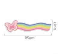 Jonikuper Colorful Motorcycle Reflective Sticker for Helmet - Hearts Butterflies Rainbows Design, Scratch Resistant & Weatherproof, High Intensity Retroreflective Safety(rainbows)