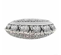 Jonikuper Decorative Round Pillow Cover, Bohemian Style Floor Cushion Case, Double Sided Printed Design, for Indoor Outdoor Seating 17 Inches(#6)