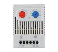 Jonikuper DIN Rail Compact Thermostat Switch for Cabinet Heater Controller, Bimetal Mechanical 0-60°C with 7K Differential, IP20 Protection, Compatible with(ZR011)