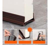 Jonikuper Door Stopper Draft Excluder 93 x 5 cm for Bottom of Door, Weatherproof Seal Strip for Draft Noise Dust Blocking, Thermal Insulation Energy Saving PVC(Brown 5cm)