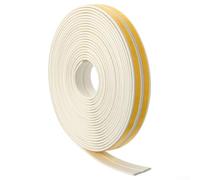 Jonikuper Draft Excluder Foam Strip for Door and, Weather Seal Strip with Noise Insulation, EPDM Rubber D/E/P/I Type, 5 Meters (16.4 ft), Black(White)