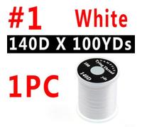 Jonikuper Fly Tying Thread, 100m Polyester Binding Line for Fishing, Unwaxed High-Strength 140D Thread for Fly Dressing and Tackle Making, Large Spool (white)