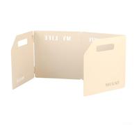 Jonikuper Folding Camping Stove Windscreen for Gas Burners - Stainless Steel Windproof Shield, 50 x 25 x 25 cm, Compact Four-Fold Design with Ventilated Base &(white)