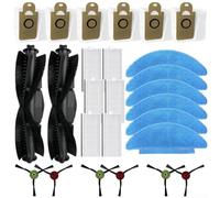 Jonikuper for Aonus Robot Vacuum Accessories Kit with Microfiber Mop Pads Side Brushes Main Brush Filter Dust Bags for i8 T10s for Q6 SE Models