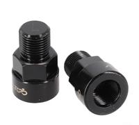 Jonikuper For Bike Pedal Adapter for 9/16 Inch Cranks and /2 Inch Pedals, Aluminum Alloy Conversion Spacer, Black, 2-Pack