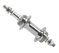 Jonikuper Front and Rear Wheel Hub Set, 36 Hole Iron Steel For Bike Hubs with Grease Port Design, Smooth Silver Finish for Spoke Assembly, Compatible with Most Bicycles Including Vintage(front HUB)