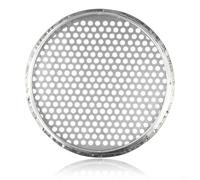 Jonikuper Garden Soil Sieve Tool, Stainless Steel Mesh Sifter for Compost, Sand and Rocks, Large Capacity Sifting Pan for Debris Removal(Round Hole 7mm)