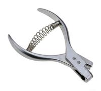 Jonikuper Garment Pattern Notcher Pliers - 125mm Steel Sewing Punch Tool for Tailors & Designers, Oblong 15×3mm Hole, Silver 65# Rolled Steel - for Fabric Marking, Cardboard, ID Cards(SKU)
