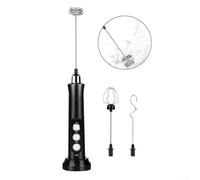 Jonikuper Handheld Milk Frother, Electric USB Rechargeable with 3 Speed Settings for Coffee, Latte, Cappuccino - Stainless Steel Whisk, Compact Size for Home and Travel