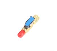Jonikuper HVAC System Adapter, Brass Alloy 1/4 Inch Ball Valve for HVAC, Manual Shutoff for R134A R410A R22, Compact Switch Handle for Improved Control(BV-A01 Blue)