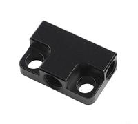 Jonikuper Hydraulic Brake Cable Tee to 2 Adapter Connector Distribution Valve for and Electric For Bike, Aluminum Alloy, Black (Rear)