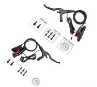 Jonikuper Hydraulic Disc Brake Set for E-For Bike, Front and Rear Dual Piston Calipers with For CNC All-Aluminum Lever, Compatible with Electric Bicycles and Kick Scooters(rear brake)