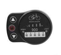Jonikuper -LED900 Onboard Computer Display for E-For Bike, 24V/36V/48V Pedelec, 5 Support Levels, Speedometer with Backlight and Walk Assist for Controller