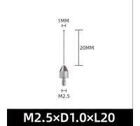 Jonikuper M1.4 Thread Steel Micrometer Probe Extension Rod for Dial Indicators and Height Gauges with 0.01mm Accuracy and Wear-Resistant Tip(M2.5**)