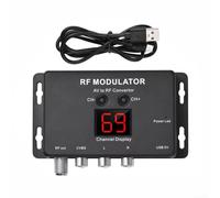 Jonikuper M60 Modulator AV to RF Converter for PAL/NTSC TV Formats with USB Power Supply and 471.25MHz-885.25MHz Frequency Range