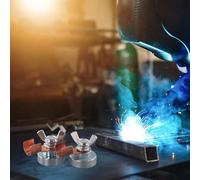 Jonikuper Magnetic Welding Ground Clamp Tool with Iron Construction for Secure Grounding on Metal Surfaces, Poles, and Railings in Welding and Soldering(Small * 2)