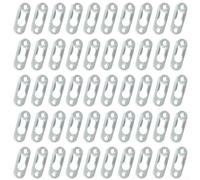 Jonikuper Metal Mirror Hook Snap Hanger Wall Invisible Flat Frame Bracket, Silver, 45mm x 16mm, .2mm Thickness, Iron Mounting Hardware for Picture Frame, Photo Frame,(50pcs)