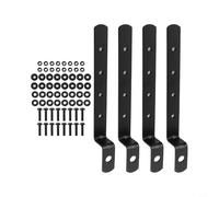 Jonikuper Motorcycle Saddlebag Mounting Kit | Metal Iron Hard Saddlebag Support For Bars | Fit for Bike Luggage Racks | Black Bracket with Screws, Nuts, Gaskets