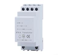 Jonikuper Multi Voltage Doorbell Transformer, No Battery Charge Needed Doorbell Transformer 8V 12V 24V, Fits 35Mm Standard Guide Rail, Compatible With Smart Door Bell