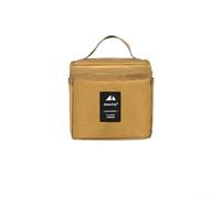 Jonikuper Portable Camping Spice Organizer Set with Storage Bag and 8 Condiment Bottles (120ml Glass and HDPE) for Outdoor Cooking and Hiking(Khaki Bag only)