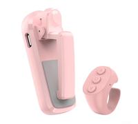 Jonikuper Portable Wireless Page-Turner, for Kindle Books Tablet Presentations Photography Remote Control 5m Range Type-C Charging(Jx-07 pink)