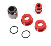 Jonikuper Rear Shock Bushing with Needle Roller Bearing for, For FOX, and Rear Shocks - Aluminum Alloy, 22mm to 30mm Sizes, Silver and Red(22mm)