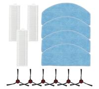 Jonikuper Replacement Accessory Kit for Laresar Mars 01 Robot Vacuum - Includes 6 Side Brushes, 3 Filters, 4 Microfiber Mop Cloths, Compatible with