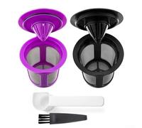 Jonikuper Reusable Coffee Pod Filters for Keurig-2.0 1.0, 2 Pack Refillable K-Cups with Spoon and Brush, Compatible with K200-K550 B30-B200 Series