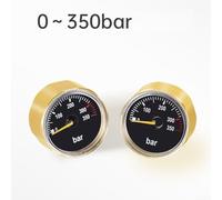 Jonikuper Scuba Diving Cylinder Pressure Gauge, 350 Bar Max Working Pressure, with M10x1 and G1/8 Threads for Most Diving Tanks and Bottles, Brass Material,(G18 thread)