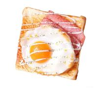 Jonikuper Simulated Egg Toast Bread Model Prop for Bakery Shop Decoration, DIY Craft, Market Stall Display or Role Play Toy, PU Faux Food Ornament, 11.5 cm