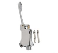 Jonikuper Single Foot Valve for Bathroom Sink, Copper and 304 Stainless Steel Floor Pedal Control Switch, G1/2 Inch Water Inlet, Silver for Hospitals, Schools, Public