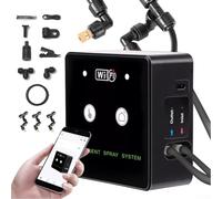 Jonikuper Smart WiFi Terrarium Misting System, 360 Degree Rotating Sprayer, Remote Control Timer Automatic Spray Kit, for Reptile Rainforest Plants(4 nozzle)