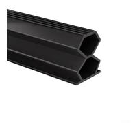 Jonikuper Soft Rubber Door Seal Strip with Gum, 6m Length Waterproof Draught Excluder for Bottom Wind Sweep Blocker, Black Color Under Door Draft Stopper(black 12mm)